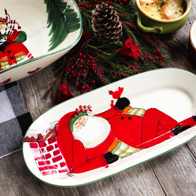 Old St. Nick Earthenware Platter