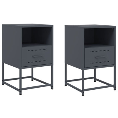 Angeliese 36 cm W Steel Bedside Table