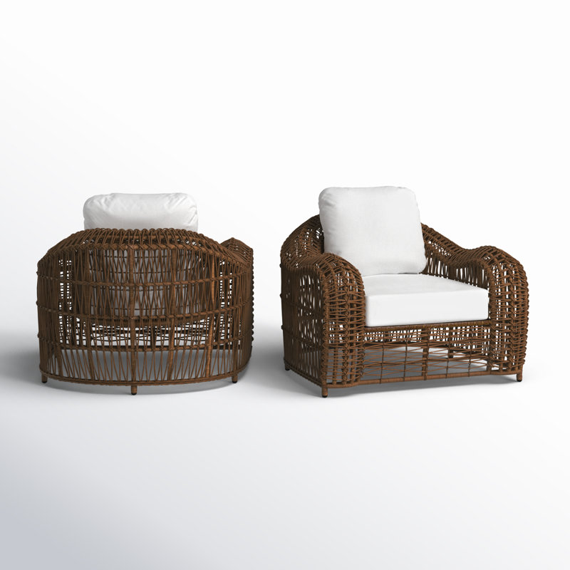 Chaise de patio avec coussins Alyshia