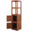 Sula Three-Level Teak Tower Floor Cabinet