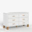 Commode double 6 tiroirs en blanc-864418936