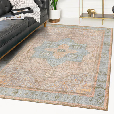 Tapis brun clair-beige Transition Oppie