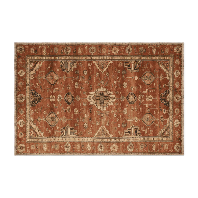 Turkish Brown Indoor and Outdoor Area Rug, Rectangle 3' x 5'