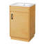 Meuble-lavabo de 20 po avec lavabo en céramique, ensemble de meuble-lavabo simple autoportant avec porte à fermeture douce, tablette réglable