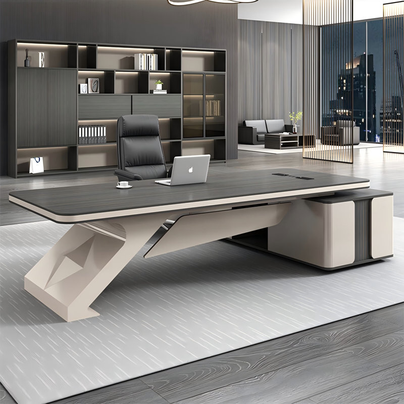 Bureau de direction en L 78,74 po avec armoire latérale et serrure à combinaison, H 29,53 po x l 78,74 po x P 62,99 po