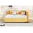Upholstered Daybed With Trundle Sofa Bed Frame No Box Spring Needed, Linen Fabric-706261092