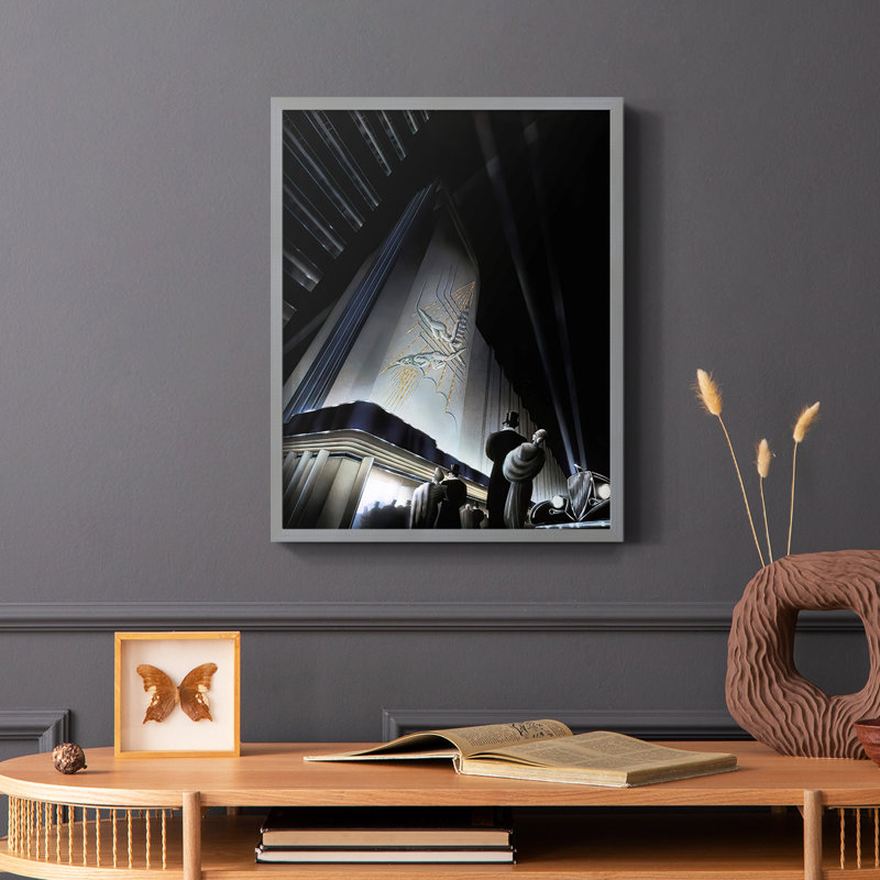 Ouverture de nuit, reproduction encadrée - bois massif, Gris, H 10 po x l 8 po
