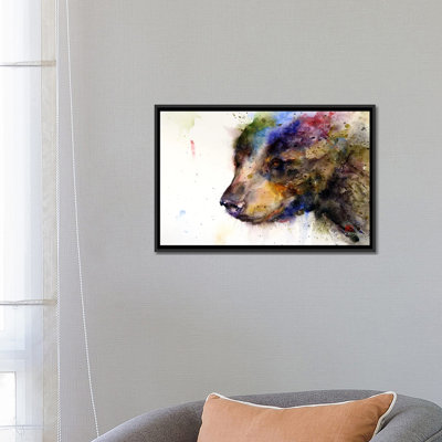 Bear Print Painting on Wrapped Canvas