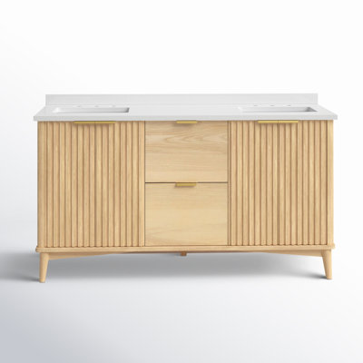  Gabi 60 in. Double Sink Bathroom Vanity