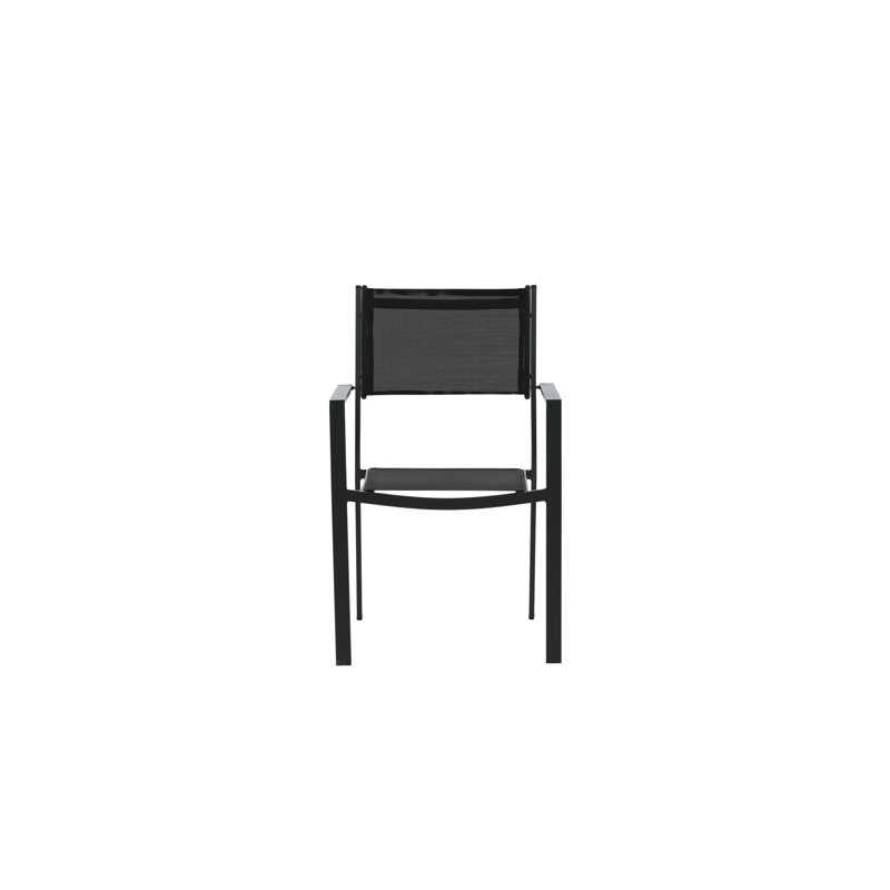 Moeteus 42cm H Stacking Armchair, Black/Black