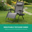 ROYALFORD Zero Gravity Chair | Folding Reclining Garden Chair with Cup Holder, Phone Tray & Adjustable Headrest | Breathable Textilene Fabric Steel Frame Outdoor Patio Sun Lounger Support 120kg-126691404-126691406