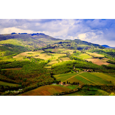 Rural Landscape Of Chianti - Wrapped Canvas Print