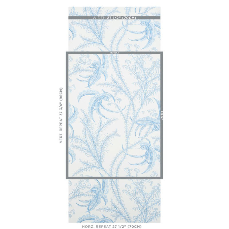 Ocean Toile Wallpaper