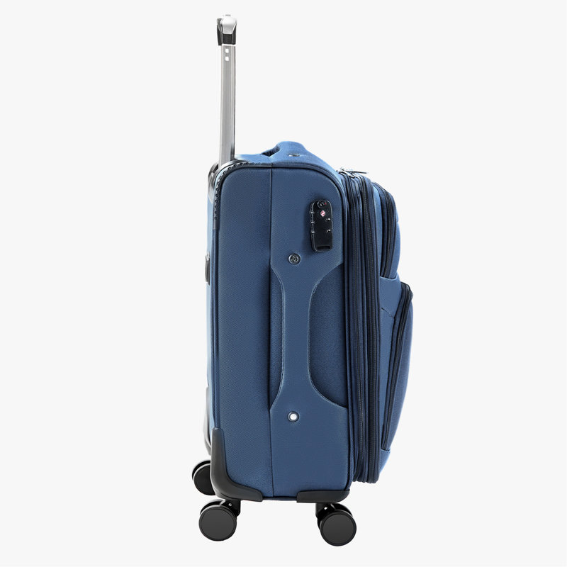 Valise extensible 20 pouces avec roulettes Valise de transport bleu