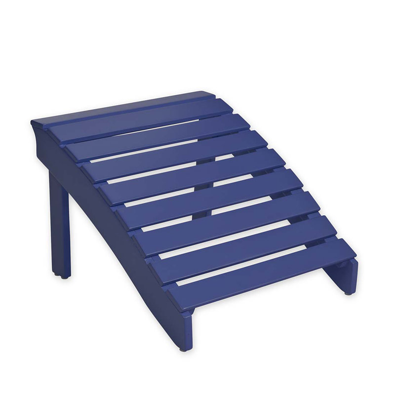 Adirondack Upholstered Ottoman, Navy