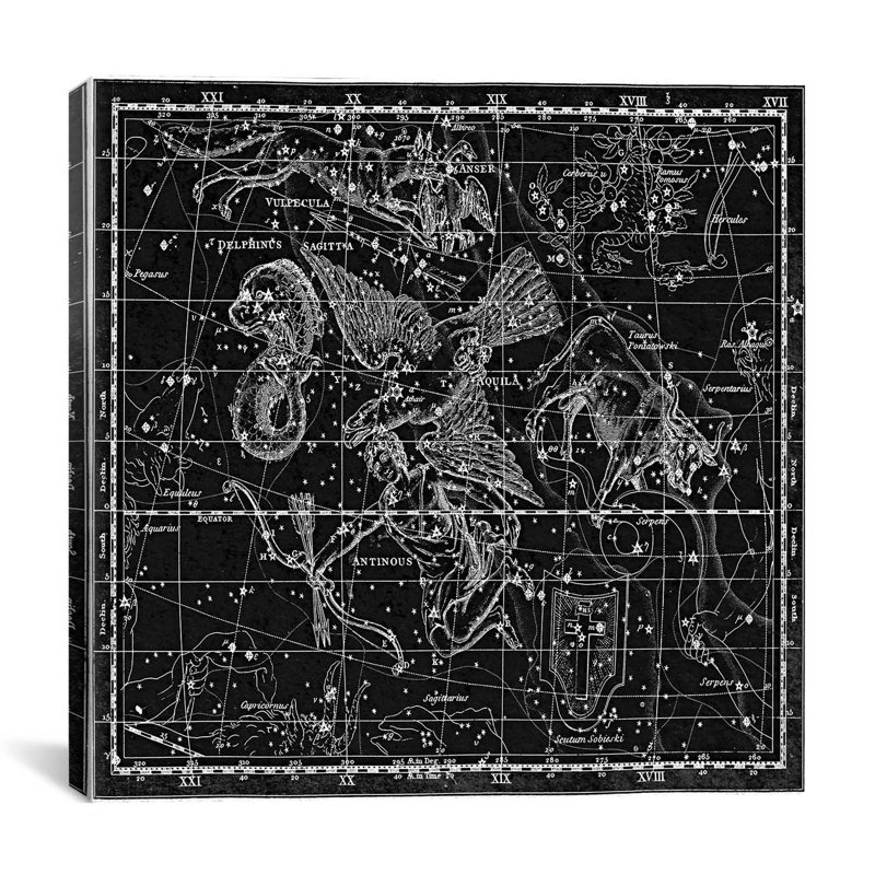 « céleste atlas-assiette 10 (aquila et antinous) » par alexander jamieson, reproduction de photo sur toile