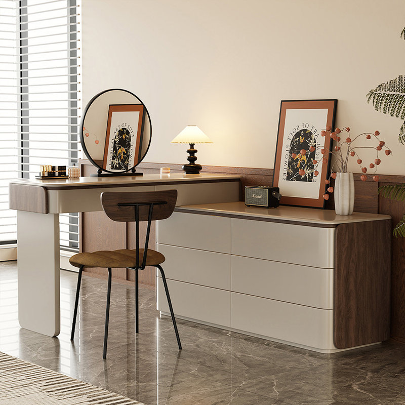 Makeup Vanity with Light mirror,8 drawers