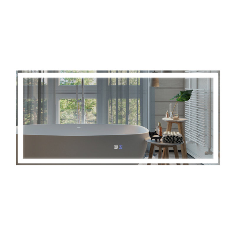 Kolston Metal Rectangle Wall Mirror, 28" x 60"