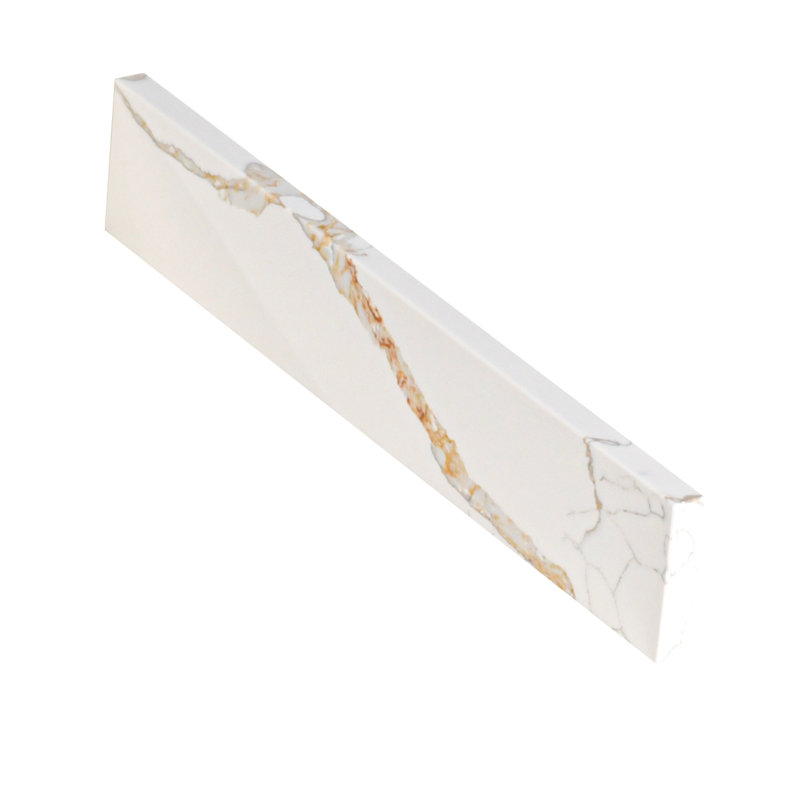 Crédence latérale de meuble-lavabo en quartz de 21,25 po avec veinage doré