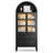 71'' Tall Wood Arched Cabinet with Adjustable LED Lights and Shelves