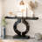Trustin 43.11" W Mirrored Console Table with O-Shaped Base -1806972087