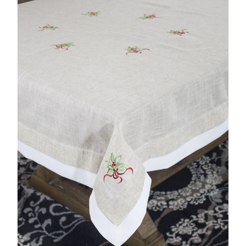 Nappe de Noël à motif floral, L 54 po x l 54 po