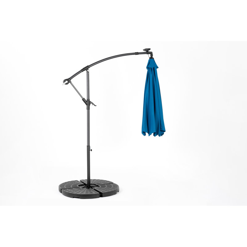 Parasol de marché à DEL 10 pi, Bleu