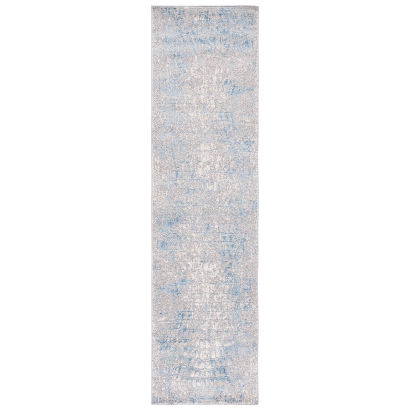 Tapis abstrait Lagoon Performance, Tapis de couloir 2 pi 2 po x 8 pi