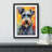 Schnauzer Impressionism - Single Picture Frame Print on Wood-94219063-94219062