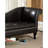 62.4" W Transitional Storage Chaise, Black