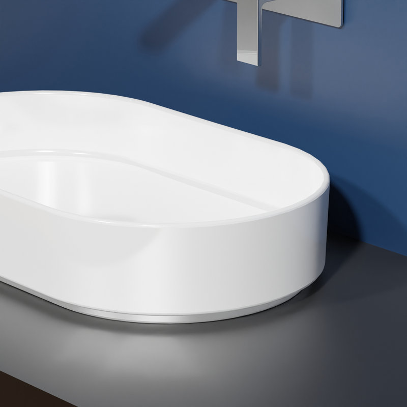 Mood 23.6'' L Bathroom Sink, Glossy White