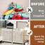 Panier à linge pliable 150L avec couvercle