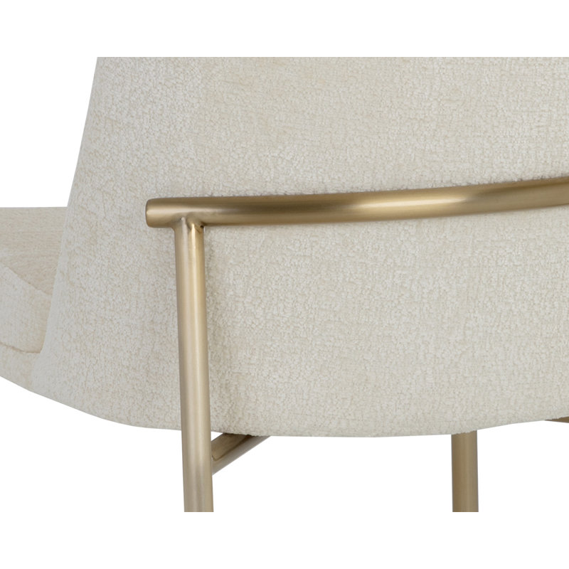 Zeke Upholstered Dining Chair, Antique Brass, Green