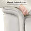 Fauteuil inclinable manuel moderne en cuir d'une largeur de 38,5 po-69718590