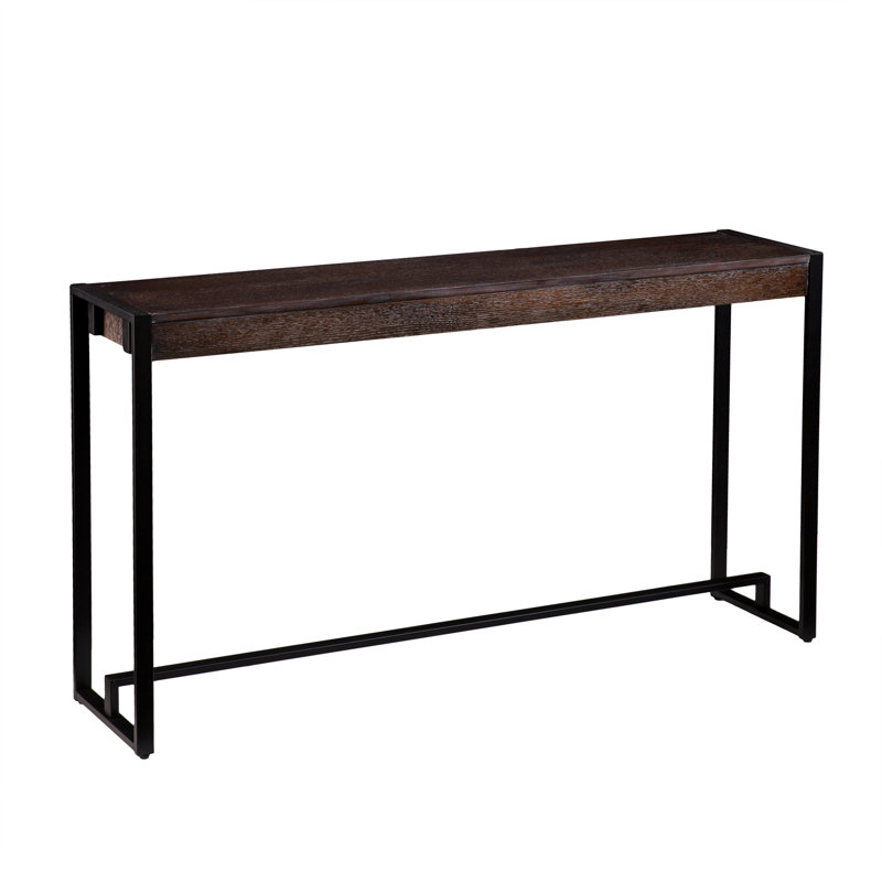 Hermosillo 54'' Console Table, Black, Burnt Oak