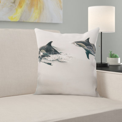 Coussin à jeté dauphins
