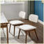 Ensemble de 2 chaises de salle à manger en bois, chaises de cuisine rembourrées en tissu moderne, chaises de salle à manger de style maison de campagne