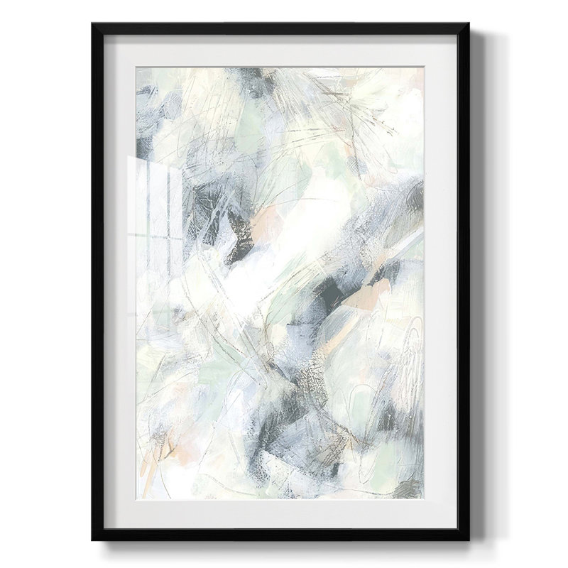 Static Pastel II - Impression encadrée, H 28,5 po x l 20,5 po, Noir