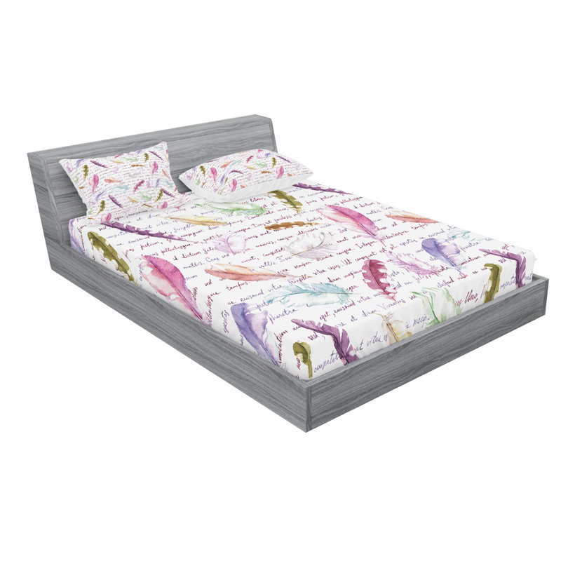 Microfiber Sheet Set, Queen Sheet Set with Fitted Sheet