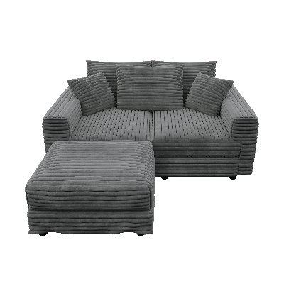 Woolston Modern Sectional Sofa with Plush Corduroy and High-Density Foam
