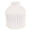 Vase décoratif décoratif moderne en terre cuite pour table de la maison - Grand vase à fleurs pour le salon ou le vestibule - 9 po, blanc
