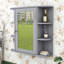Armoire à pharmacie murale avec miroir, tablettes réglables et 6 cubes latéraux ouverts-1892755338
