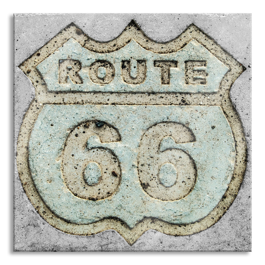 Glasbild Route 66