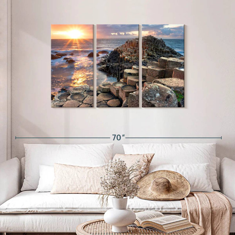 Plage Gillard Giant's Causeway, H 28 po x l 45 po