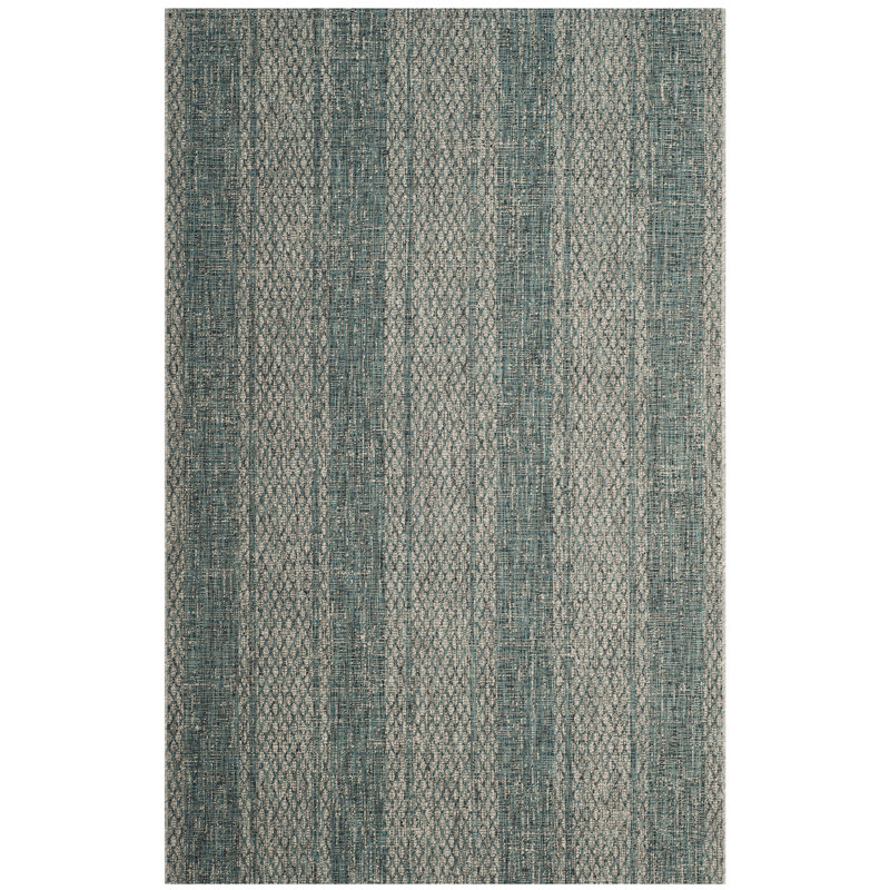 Tapis intérieur / extérieur à rayures Herefordshire Performance, Rectangle 2 pi 7 po x 5 pi