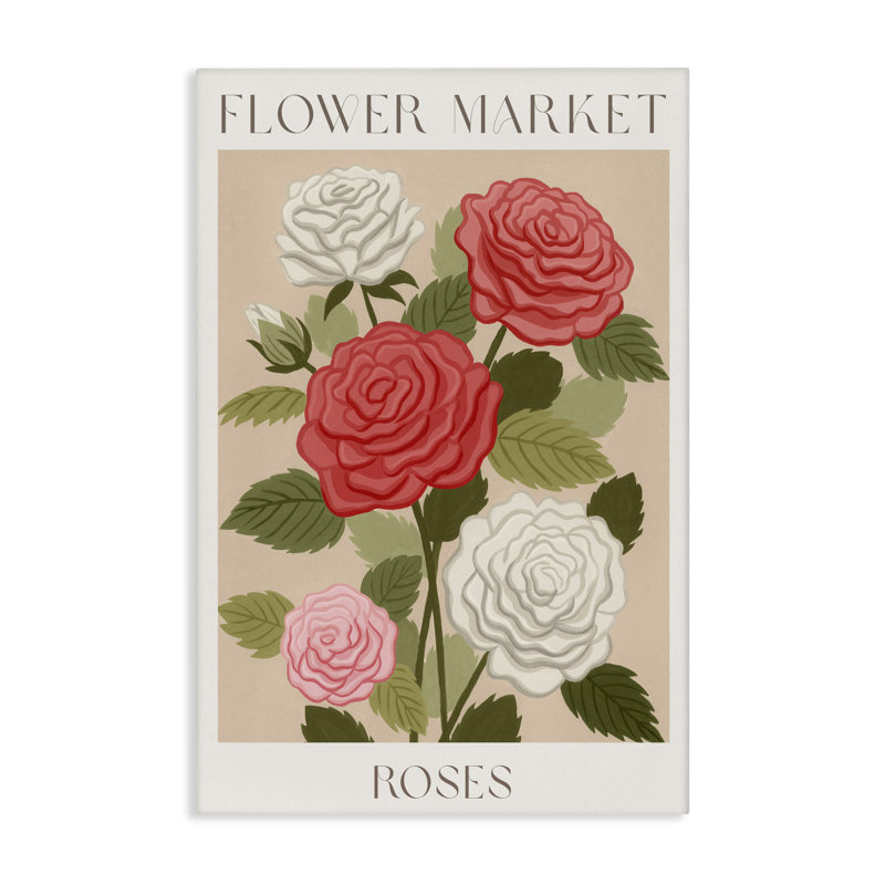 «Flower Market Roses Canvas», conception par Courtney Haley, H 36 po x l 24 po