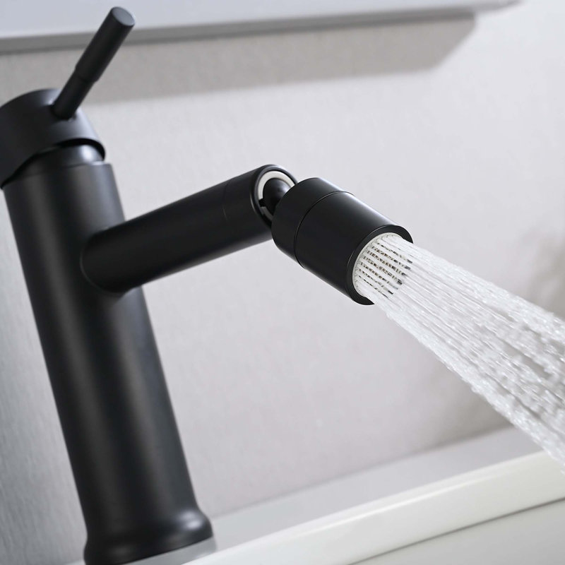 Bathroom Faucet for 2 Mode Faucet for Bathroom Sink with 360° Rotating Aerator, Matte Black