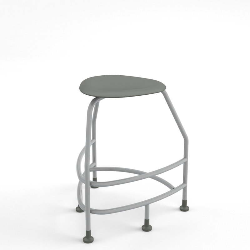 360 Stool, 30"H, Glides, Grey