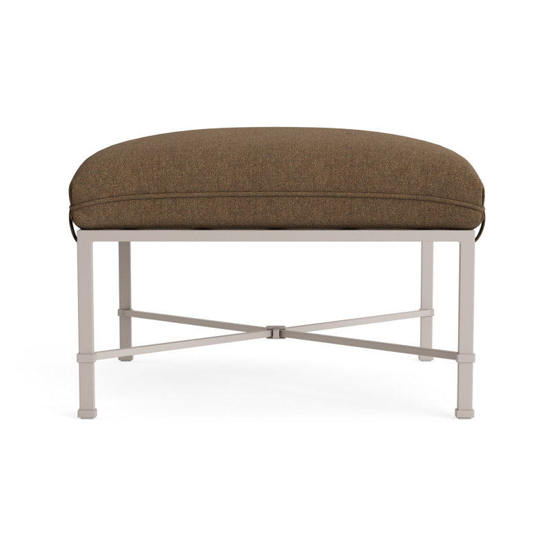 Venetian Outdoor Ottoman, Dove Smooth, Fushion Moccasian