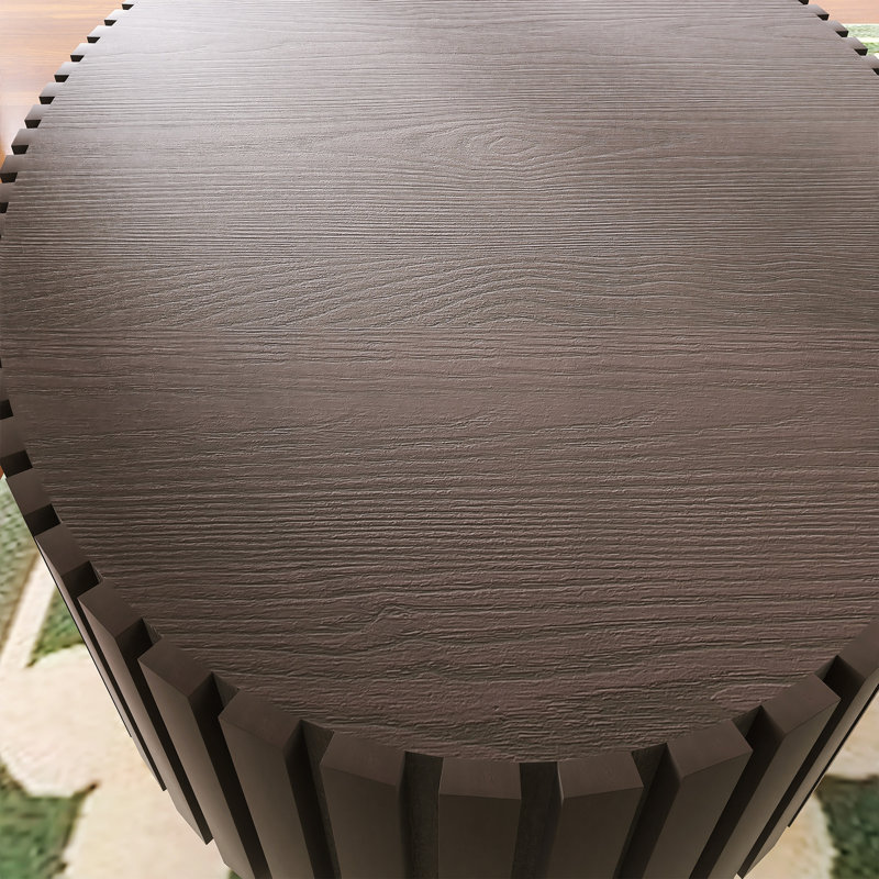 Table basse ovale fabriquée à la main, Noir